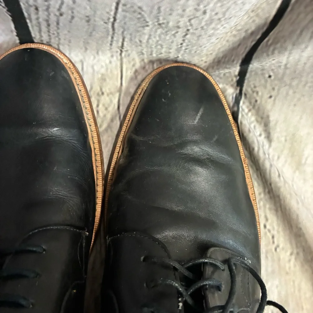 Gordon Rush Hester Black Leather Oxfords‎ Men’s Size 12 Lace Up Dress Shoes GUC